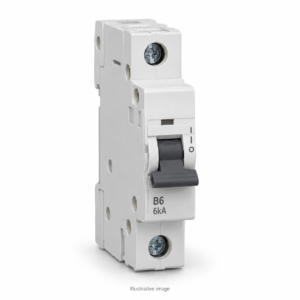 MCB Type B 6A 6kA Single Pole (BS EN 60898-1)