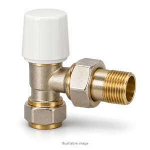 Lockshield Valve 15mm Angled