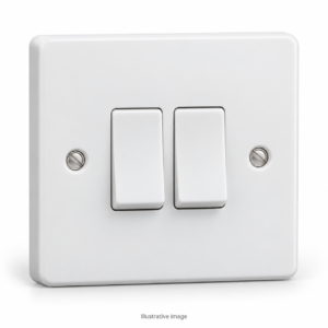 2-Gang 2-Way 10A Light Switch (BS EN 60669-1)