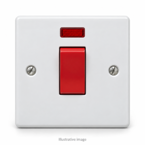 45A Cooker Switch with Neon 1-Gang