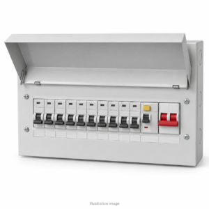 Consumer Unit 10-way Main Switch + RCD (metal)