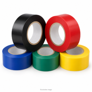PVC Insulating Tape 19mm × 20m (pack of 5 assorted)